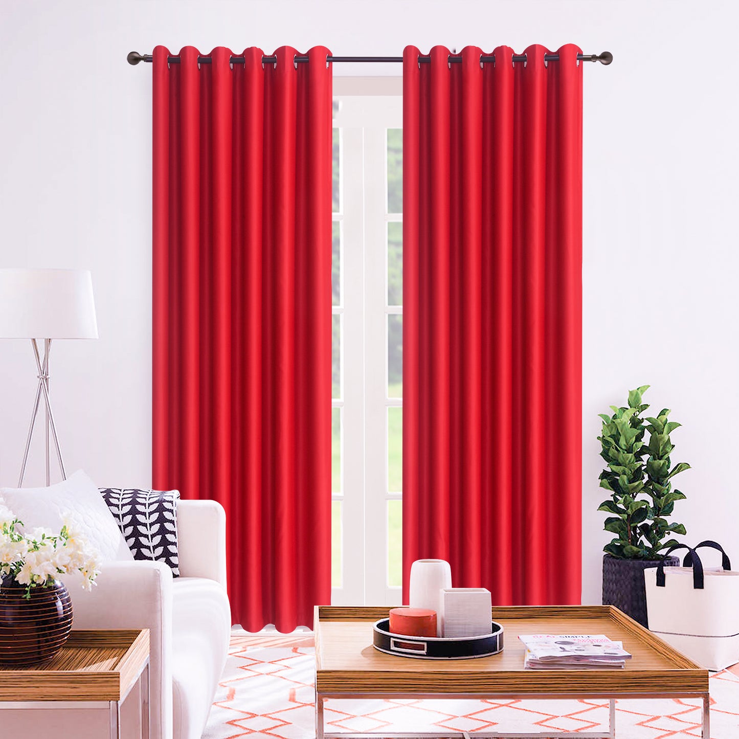 The Local Mart ROOEE Insulated Heavy Thick Blackout Curtains Eyelet Ring