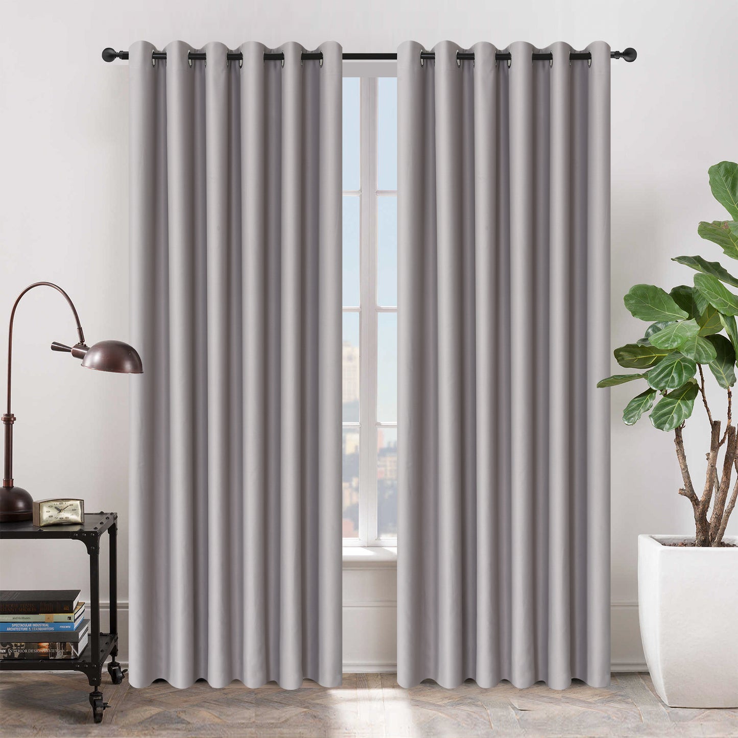 The Local Mart ROOEE Insulated Heavy Thick Blackout Curtains Eyelet Ring