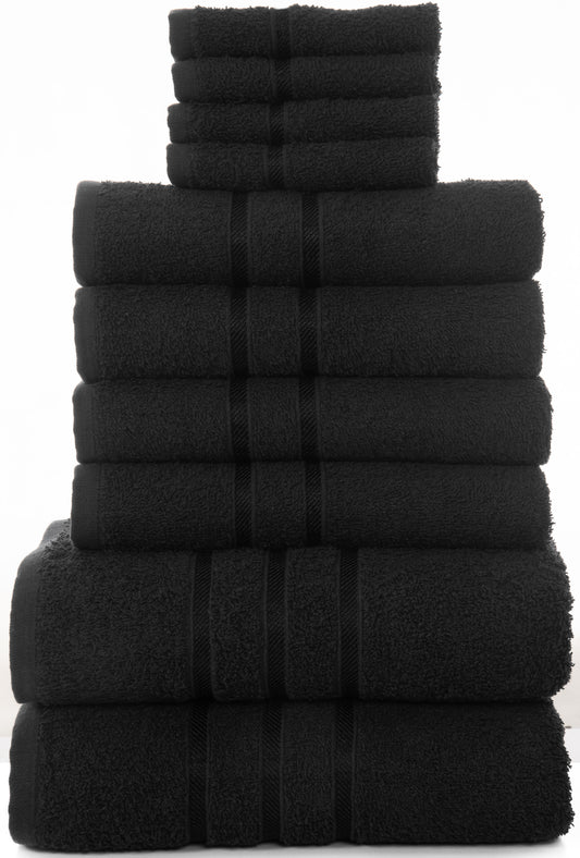 The Local mart LUXURY 100% COTTON 10PC TOWEL BALE SET FACE HAND BATH BATHROOM TOWELS Synthetic