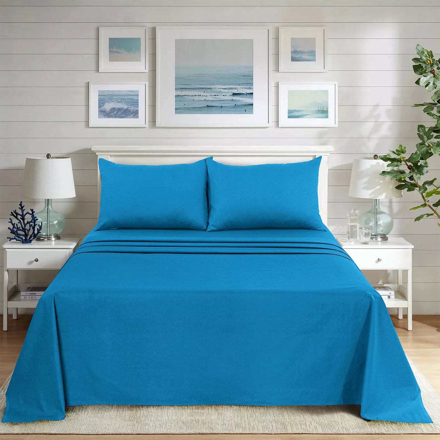 THE LOCAL MART ROOEE Flat Sheets: Polycotton Flat Bed Sheets | Size , Single Double and King.