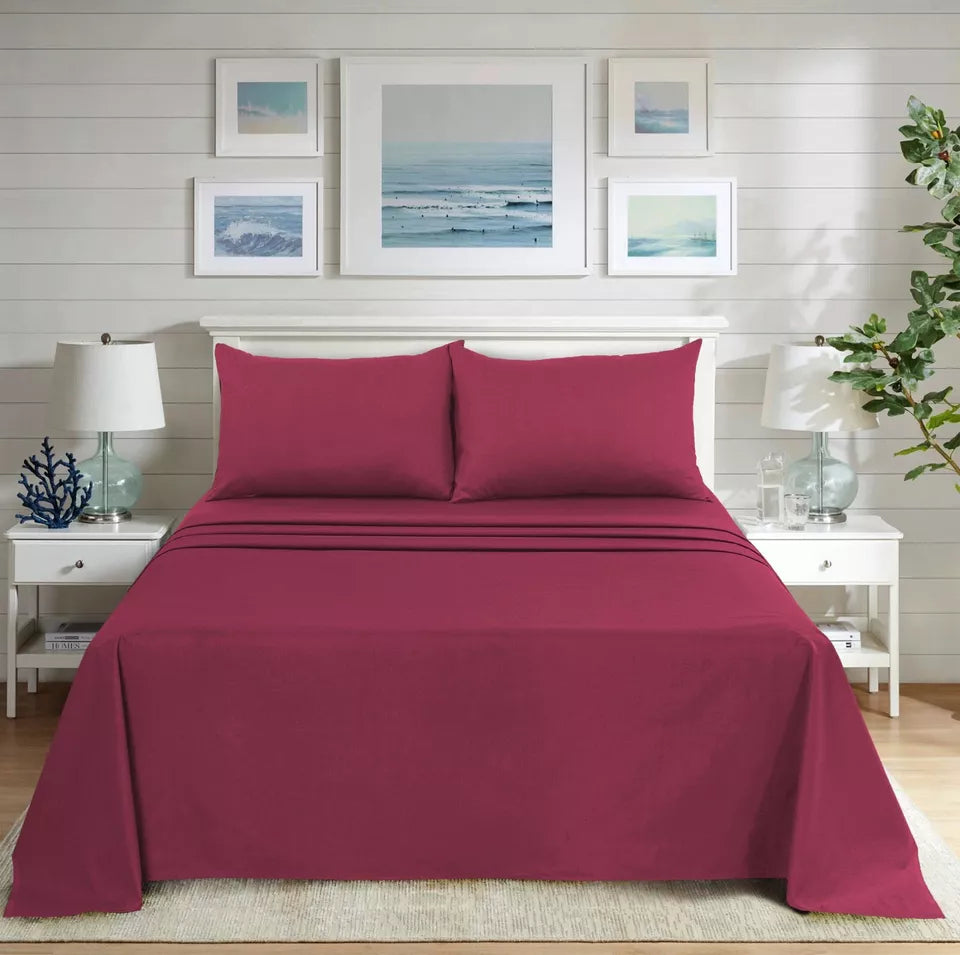 THE LOCAL MART ROOEE Flat Sheets: Polycotton Flat Bed Sheets | Size , Single Double and King.