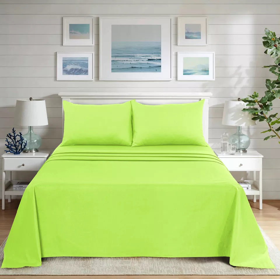 THE LOCAL MART ROOEE Flat Sheets: Polycotton Flat Bed Sheets | Size , Single Double and King.