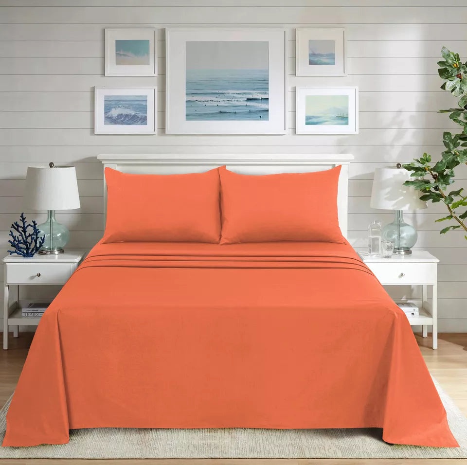 THE LOCAL MART ROOEE Flat Sheets: Polycotton Flat Bed Sheets | Size , Single Double and King.