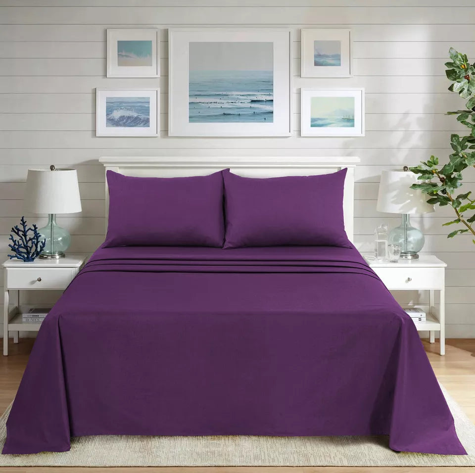 THE LOCAL MART ROOEE Flat Sheets: Polycotton Flat Bed Sheets | Size , Single Double and King.